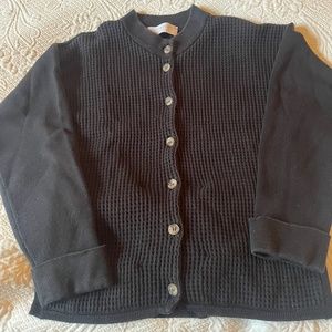 Black cashmere/cotton cardigan